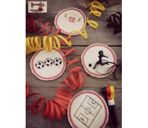 ITH Untersetzer - Fußball Ladies Silhouette